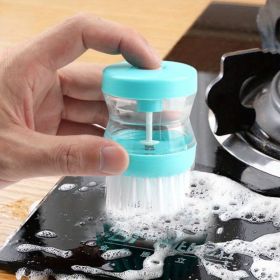 1pc/10pcs; Dish Brush With Soap Dispenser; For Dishes Pot Pan Kitchen Sink Scrubbing; Kitchen Gadgets; Kitchen Stuff; Kitchen Accessories; Home K (Color: Blue, Quantity: 10PCS)